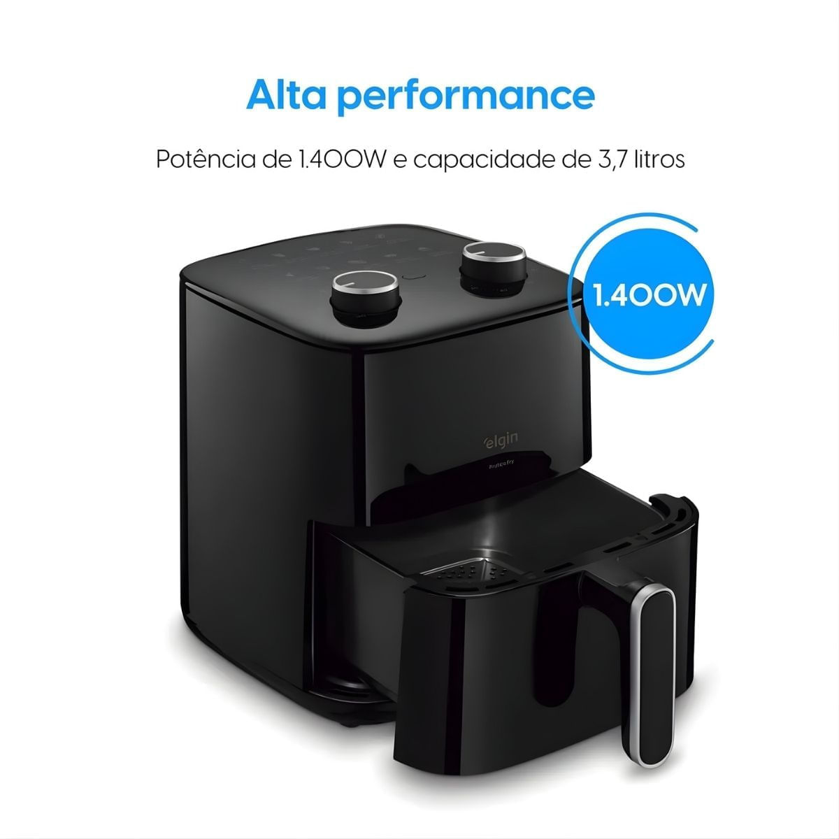 Air Fryer Prática Fry 3,7L Elgin 1400w Black 127V - Imagem 10
