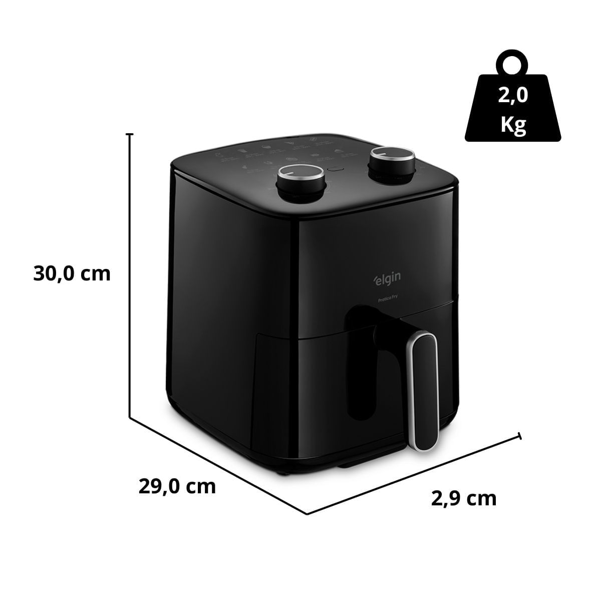 Air Fryer Prática Fry 3,7L Elgin 1400w Black 127V - Imagem 16