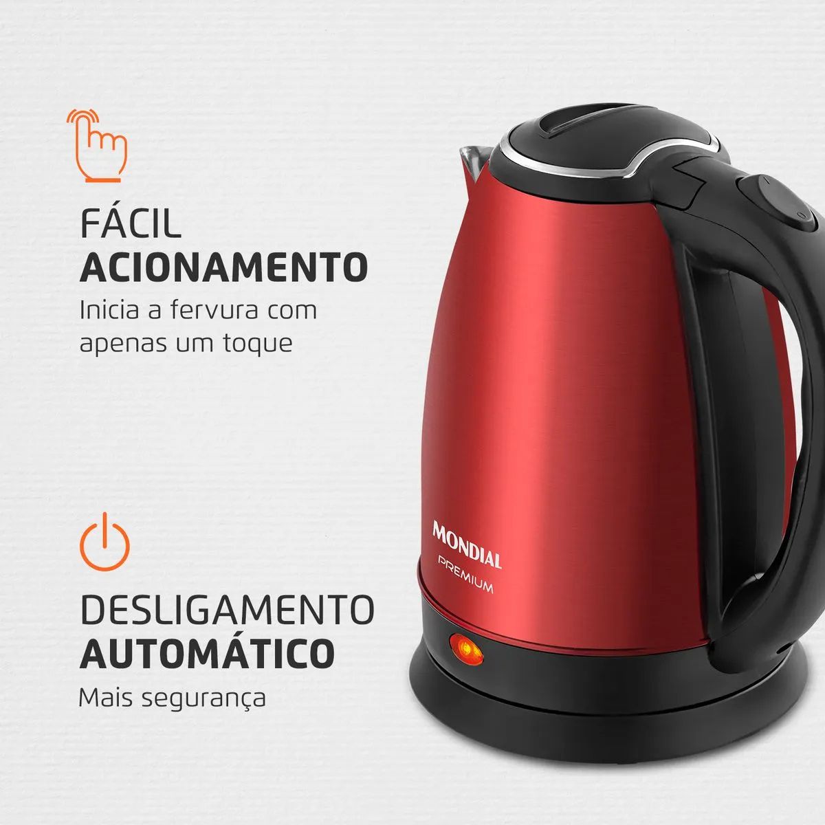 Chaleira Elétrica 2L Mondial Pratic Inox CE-06-R 1200W 110V - Imagem 13